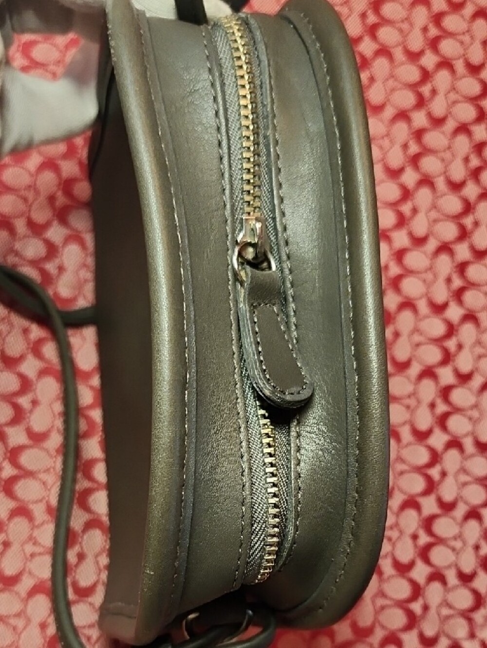 Coach Abbie Dark Olive Leather Small Crossbody Bag.Vintage.Style 9017 - Picture 8 of 14